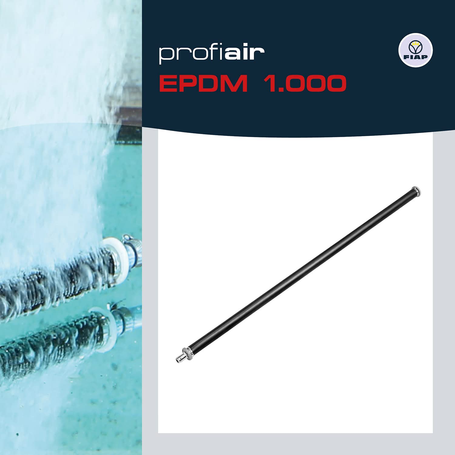 FIAP profiair EPDM 1.000 - Luftausströmer - Teichbelüftung - Material EPDM - Wasserbelüftung - Membranausströmer - Ausströmerlänge: 1.000 mm - Anschluss 18 mm - Fischzucht