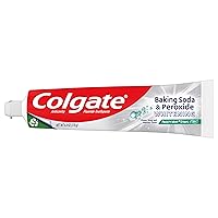 Vista 3 de Colgate Pasta de dientes blanqueadora de bicarbonato de sodio y peróxido, rayas de menta escarchada, 6.0 onzas (paquete de 3)