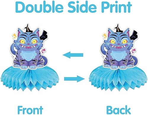 Miniatura 2 de K Pop Demon - Suministros para fiesta de cumpleaños, 9 centros de mesa de panal para decoración de Toy K Pop Demonio, decoración de mesa de doble