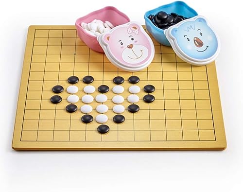 YXCKG Gomoku & Go Juego de ajedrez para niños, diseño de cuadrícula de 9 x 913 x 13, tamaño portátil para viajes, dibujos animados para niños, juego