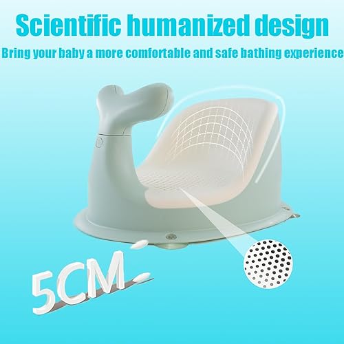 Miniatura 2 de Asiento de baño para bebé, asiento de bañera para bebé de 6 meses en adelante, asiento de baño infantil con 4 ventosas seguras para bebés sentados