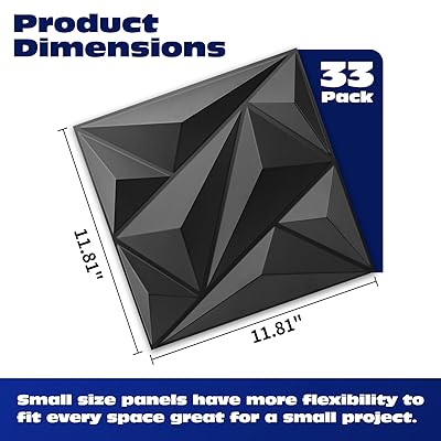 Pack de 33 panneaux muraux 3D 11,81 x 11,81 PVC 32 pieds