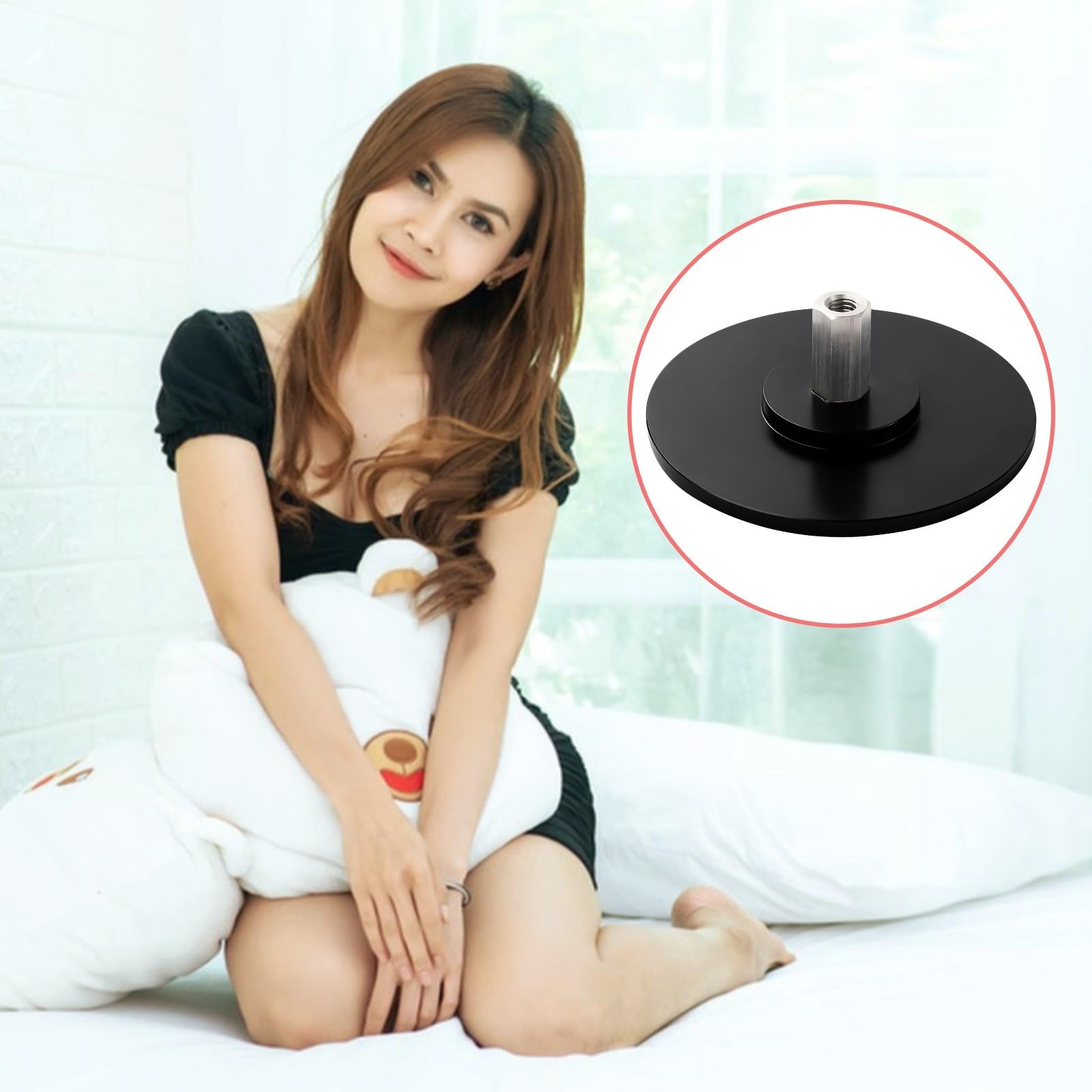 Adaptateur de base à ventouse – 11,9 cm avec vis M8 pour fixations Vac-U-Lock