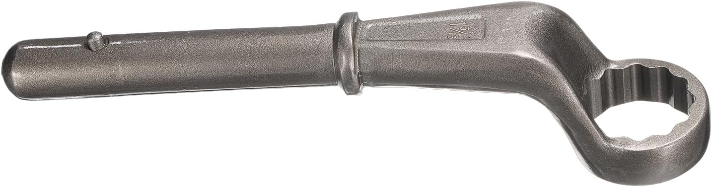 HARFINGTON Offset Box End Tubular Handle Wrench 1-5/16" CR-V 12 Point Offset Single End Torx Wrench High Neck Tubular Box Wrenches for Tightening Remove Screws and Fasteners, Silver Gray