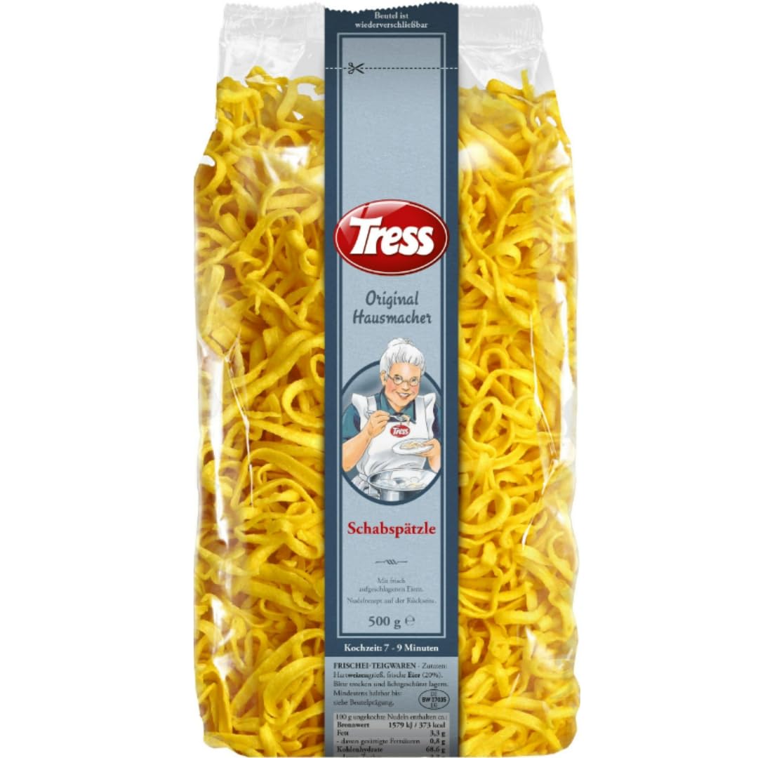 Jeden Tag Original schwäbische Spätzle 500 Gramm x 12 STÜCK + Tress Original Hausmacher Schabspätzle 500 Gramm x 2 Stück, Birkel's No. 1 Schwäbische Spätzle Pasta Nudeln 500 gramm x 2 Stück