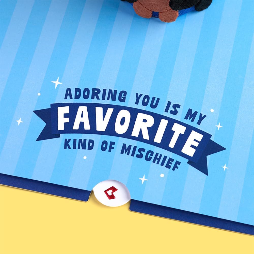 Lovepop Minions Plushpop Soft Animal Pop-Up Card for Her - 3D Greeting Card for Mom, Wife, Women - 'Too Despicable Not to Adore' - 6" x 8" Card