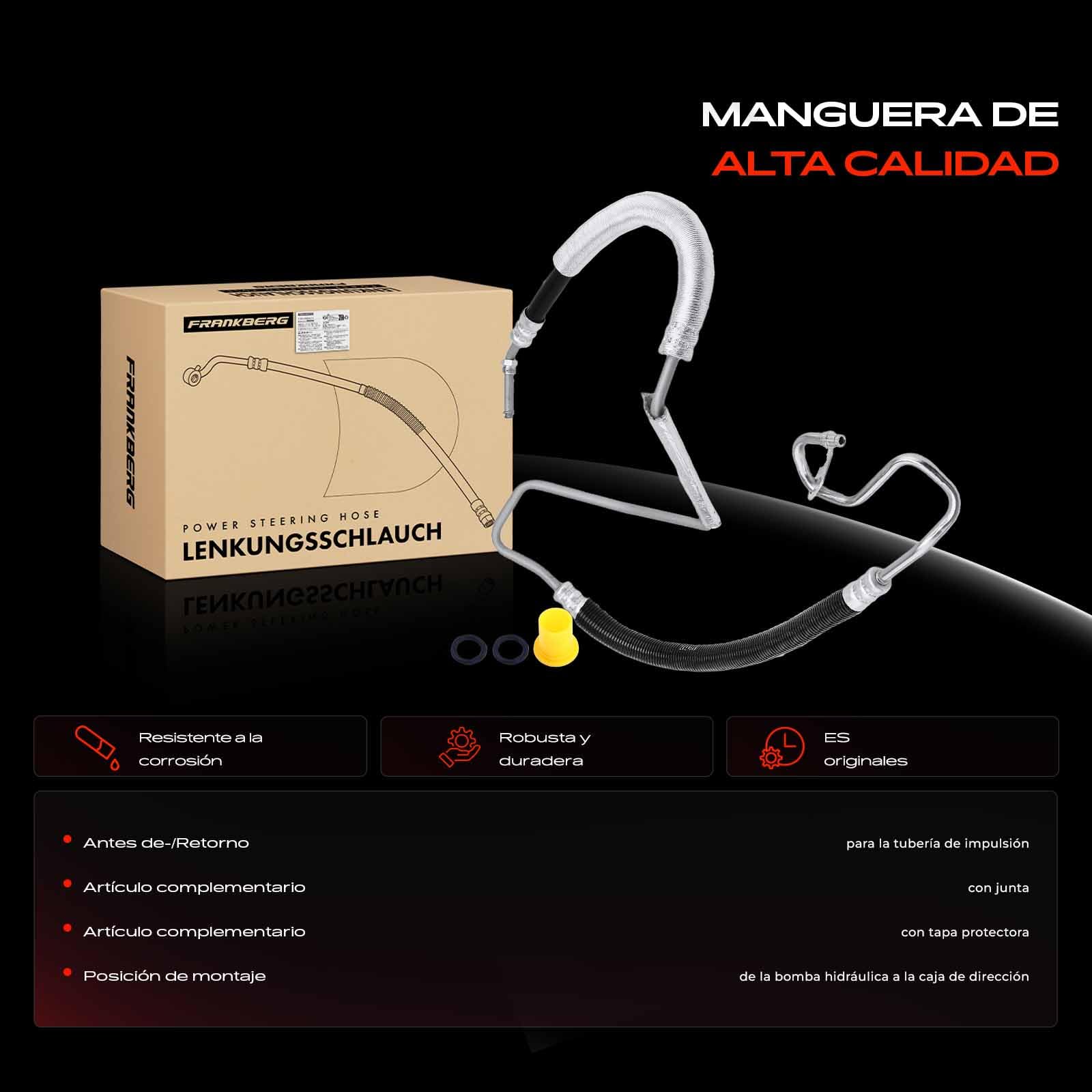 Frankberg Manguera de dirección asistida Compatible con Tourneo Connect Transit Connect P65 P70 P80 Replace# 4T163A719AA,4370971