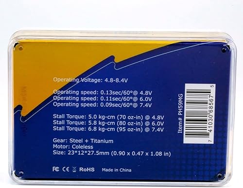 Miniatura 4 de Power Hobbies Servo AXIAL SCX10.3 / RYFT de aluminio de 59MG Digital Micro Upgrade