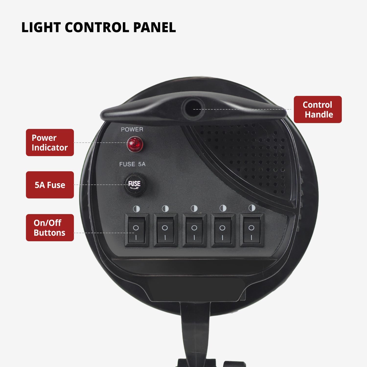 LimoStudio [3,000W Super Bright] 24 x 36 inch (W x H) Large Softbox with 15,000 Lumen / 5-Slot Bulb Socket Head Individual Control on Each Slot / 5 Pack 50W CFL Bulbs 5500K, Heavy Duty Stand, AGG2276