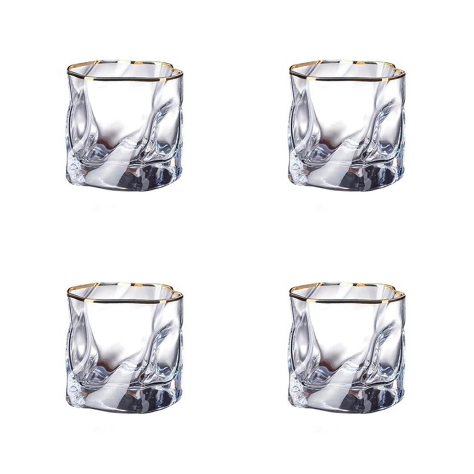 Verre de forme irrégulière artistique | Créez des souvenirs autour de ce set de 4 verres