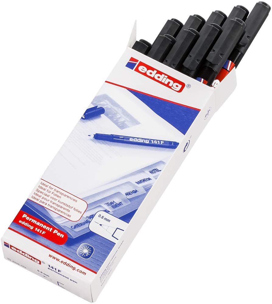 Edding 141F Pennarello Permanente Fine Universale Resistente - Foto 9