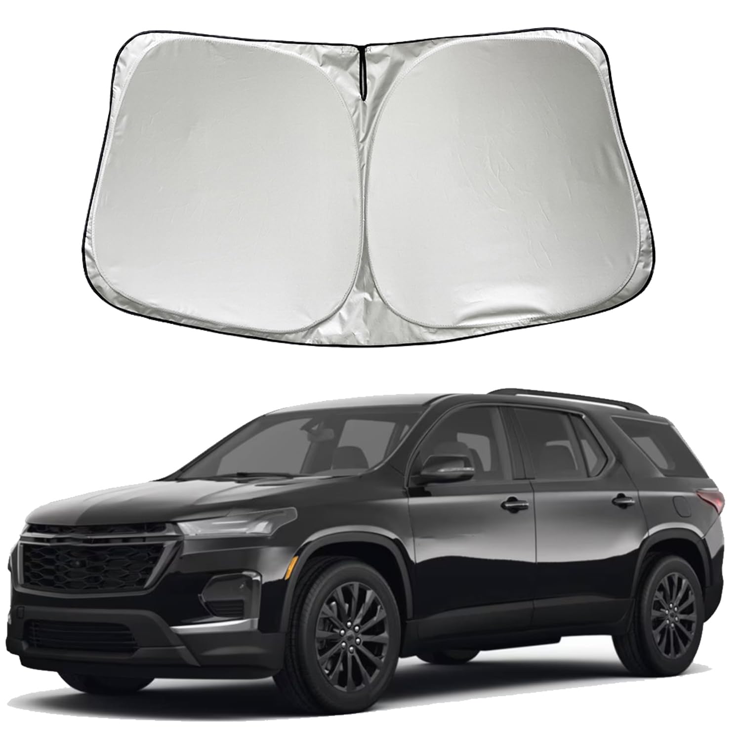 SZYUCHEN Car Windshield Sun Shade Sunshade Compatible with Chevy/Chevrolet Tahoe 2026 2025 2024 2023 2022 2021 SUV Accessories, Foldable Car Front Window Sun Shield Visor