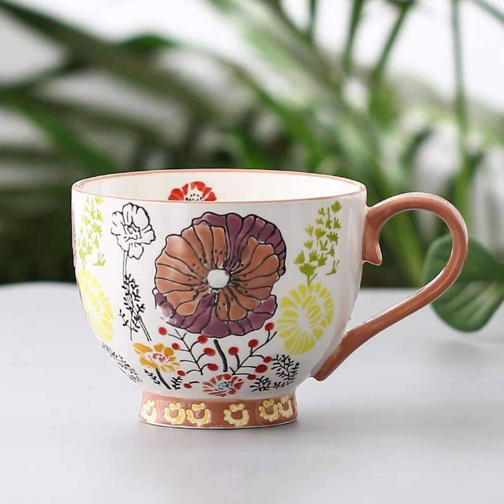 Miska do zupy z uchwytem, 490 ml, miski do zupy, kubek na śniadanie, płatki śniadaniowe, lody w Chinach, porcelana, ceramika, kuchnia, Maroko, duże kolory, prezent, I