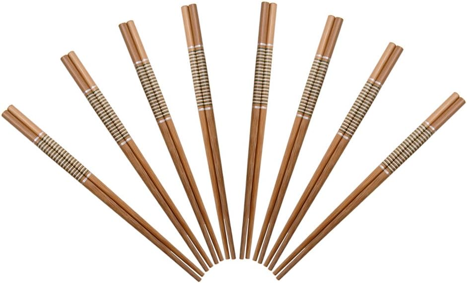 Bamboo Chopsticks, Set of 10 Japanese Chopstikcs, Reusable Chopsticks,Suncha Chopsticks for Sushis, Noodles, Dumplings and Hotpot