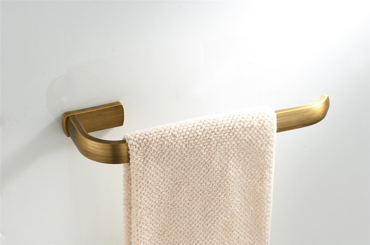 Bathfirst Serviette Anneau Titulaire 29,5 CM/11,6 Pouces en Laiton Mural Golden pour Salle De Bain