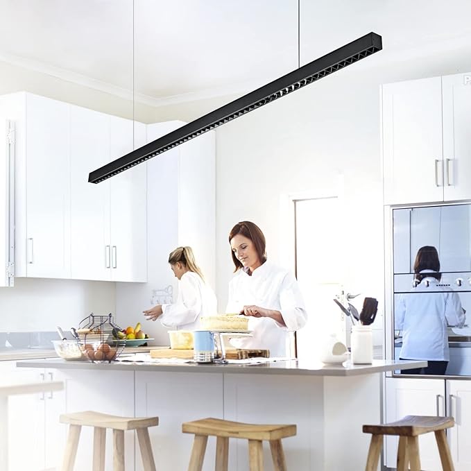 JOYINLED Hanglamp, 36 W, wit, 108 x 2,8 x 2,8 cm, led-hanglamp, in hoogte verstelbaar, draagbaar, led-hanglamp voor woonkamer, ideaal voor thuis en kantoor (wit, 36 W, 4000 K) photo 3