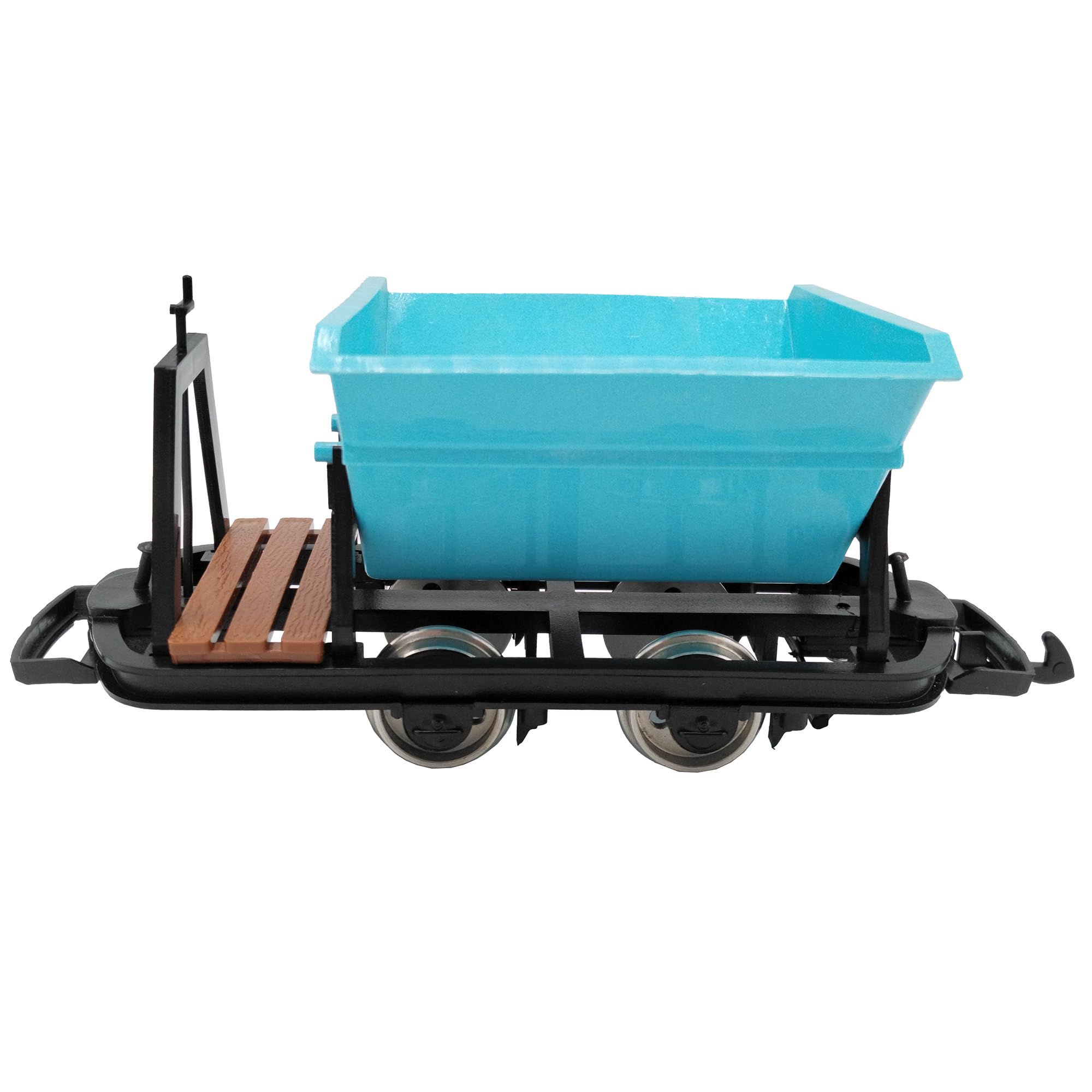 Kipplore mit Bremserbühne mintgrün - Grubenhunt Feldbahnwagen - Selbstbauwagen/Bausatzwagen - Gartenbahn Spur G