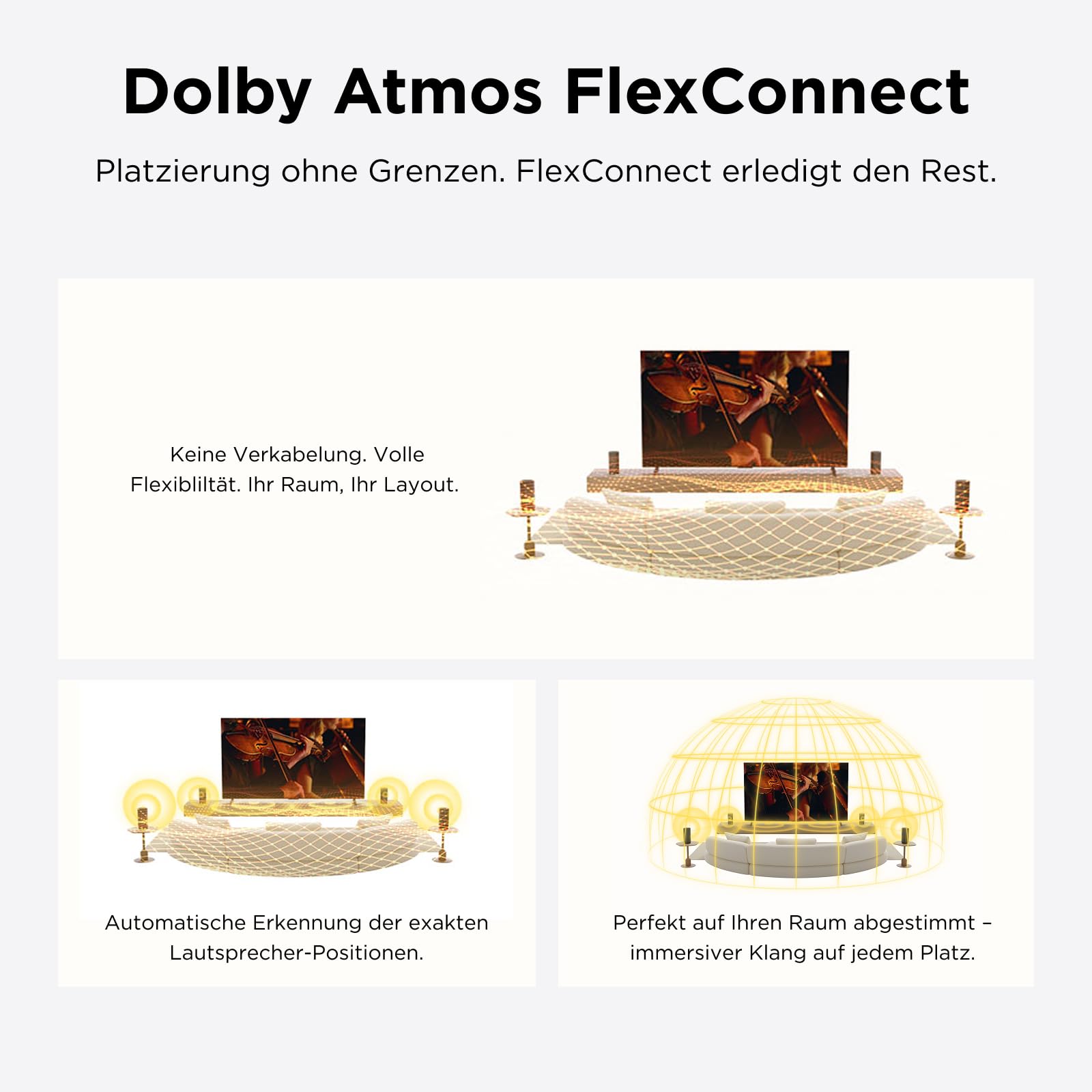 TCL Z100 Kabelloser Subwoofer für Immersiven 3D Heimkino-Sound, Dolby Atmos & Tiefer Bass - Ergänzung Z100 Speaker erforderlich - Platzsparendes Design & Flexible Platzierung