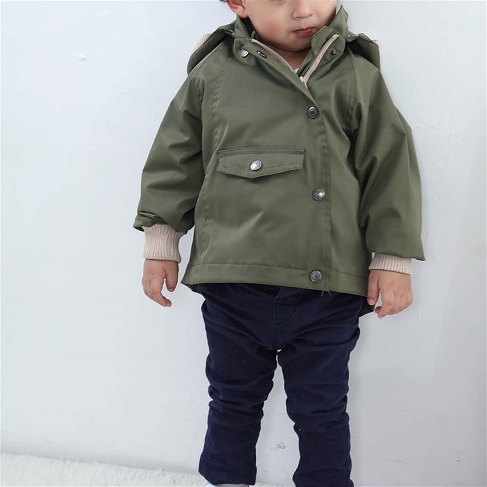 FGUUTYM Chaqueta cálida de invierno para niños pequeños, ropa exterior con flores, capucha, cremallera, ropa exterior acolchada para niñas o camiseta sin vientre