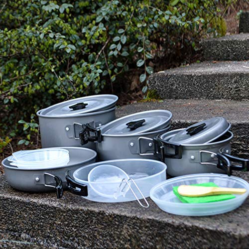Ustensiles de cuisine de camping pour 5 à 6 personnes pot suspendu léger et pliable