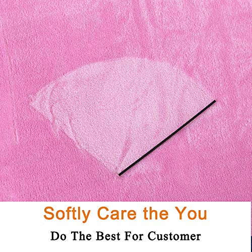 Softcare Soft Queen Size Summer Blanket All Season 350Gsm Thicken Warm Fuzzy Microplush Lightweight Thermal Fleece Blankets For Couch Bed Sofa Pink 90"*90" #TOP7