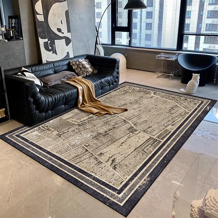 Tapis lavable en machine 110x190 cm antidérapant et doux