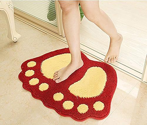 Vista 18 de MIFXIN Tapete de baño antideslizante con pies grandes, absorbente, para baño, inodoro, ducha, cocina, decoración del hogar (gris, 19 x 26 pulgadas)