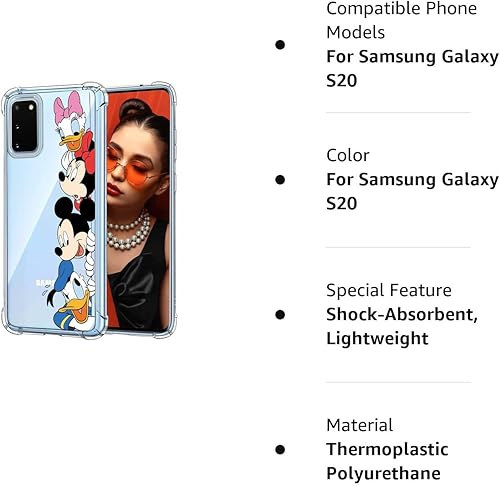 Miniatura 6 de STSNano Funda de TPU Dishini Family para Samsung Galaxy S20 transparente diseño de dibujos animados suave lindo divertido ultrafino Kawaii niños