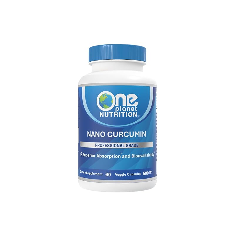 One Planet Nutrition Suplemento de Curcumina Nano 500 mg, 60 cápsulas vegetais
