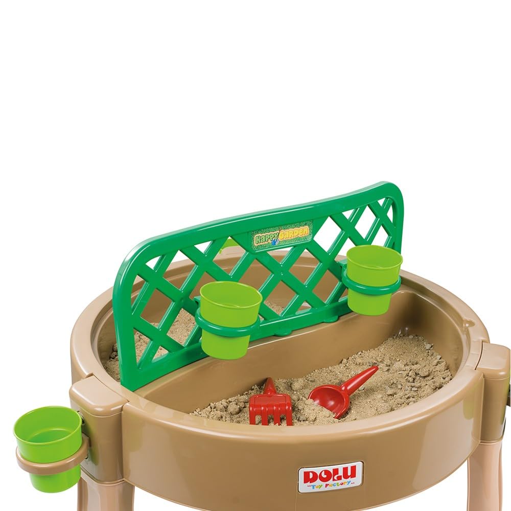 Dolu – Tavolo per Il Giardinaggio e la creatività in Sabbia e Acqua – Tavolo per attività o Giochi 4 in 1 con Scrivania e Lettino da Giardino per Bambini dai 2 ai 5 Anni - 80x80 cm