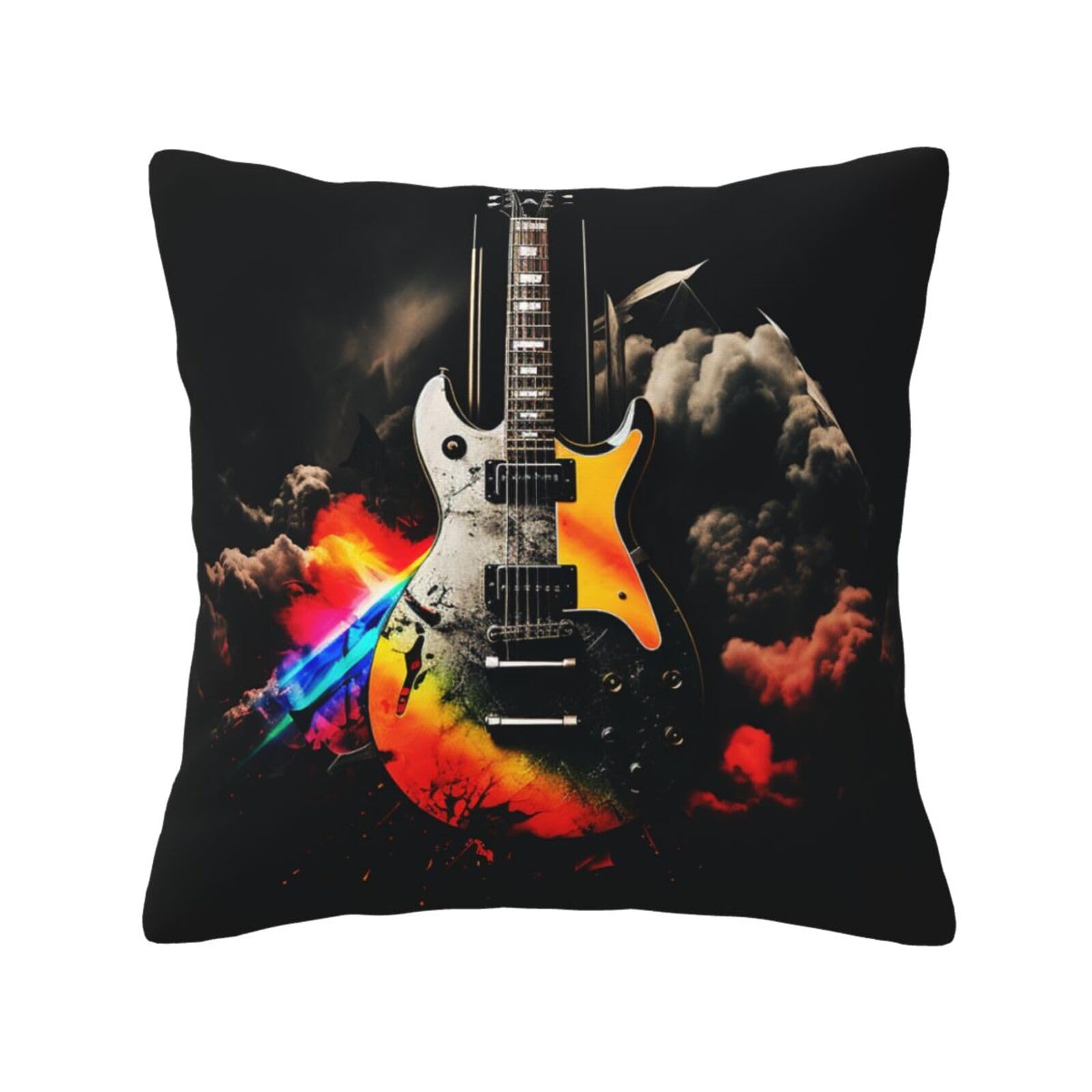 FodPand Rock Music Throw Pillow Covers 18"X18" Super Soft Cozy Pillows Case Morden Decorative Cushion Cover for Sofa Couch Bed Home Decor