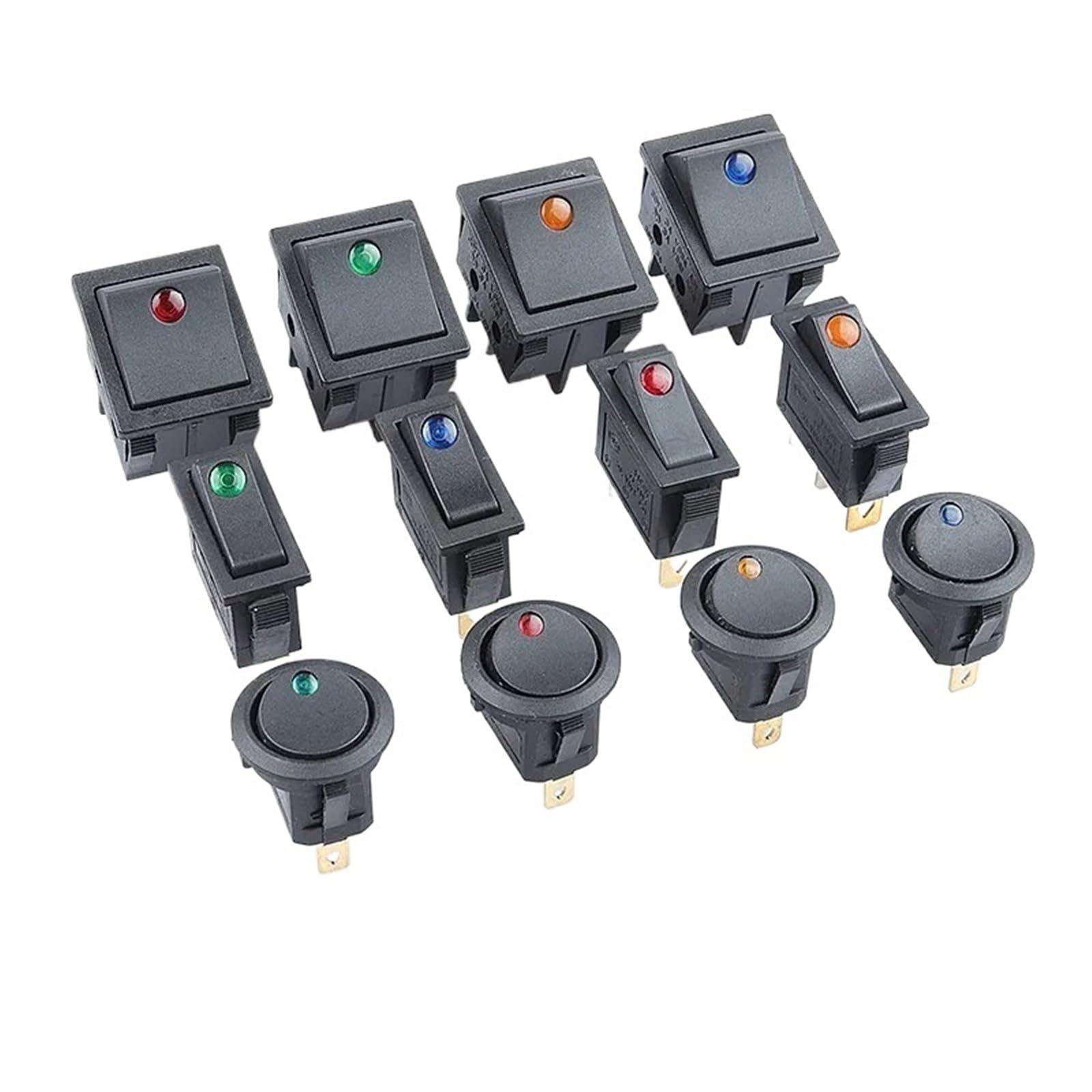 Interruptor de botón ON-OFF con contactos plateados y alta conductividad de 250V 8