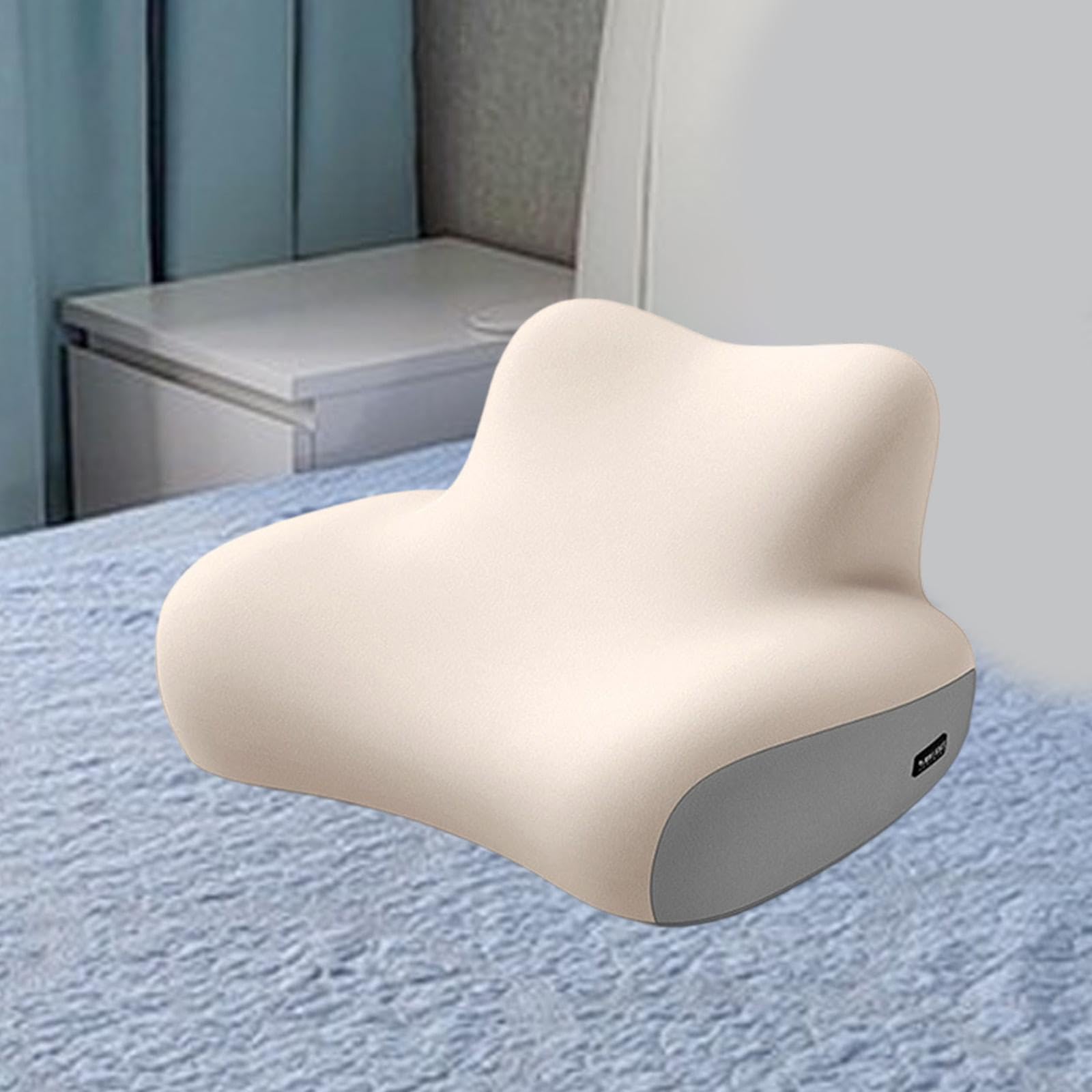 Poduszka do czytania do łóżka, elegancka, lekka poduszka do czytania, ergonomiczna poduszka klinowa, oparcie (beżowa)