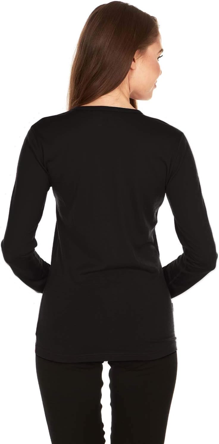 100% Merino Wool - Women's Midweight Base Layer - Long Sleeve Crew - Image 2