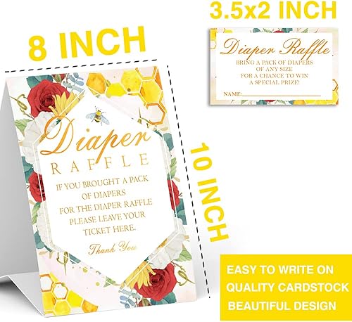 Miniatura 3 de Juegos de baby shower, decoraciones de baby shower, recuerdos de fiesta de baby shower, paquete de 50 tarjetas y 1 cartel (L455)