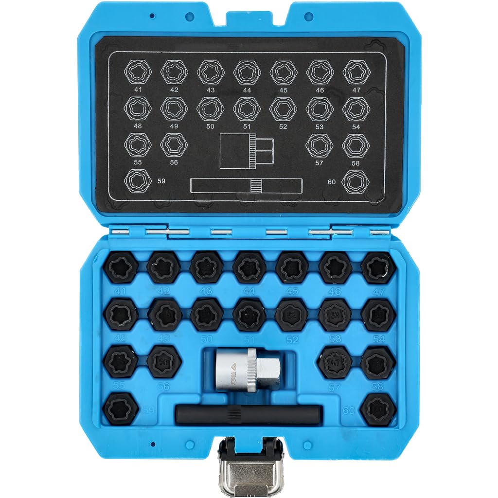 BRILLIANT TOOLS BT691050 Surtido de tornillos antirrobo para llantas, Para BMW, 22 pzs [Powered by KS TOOLS]