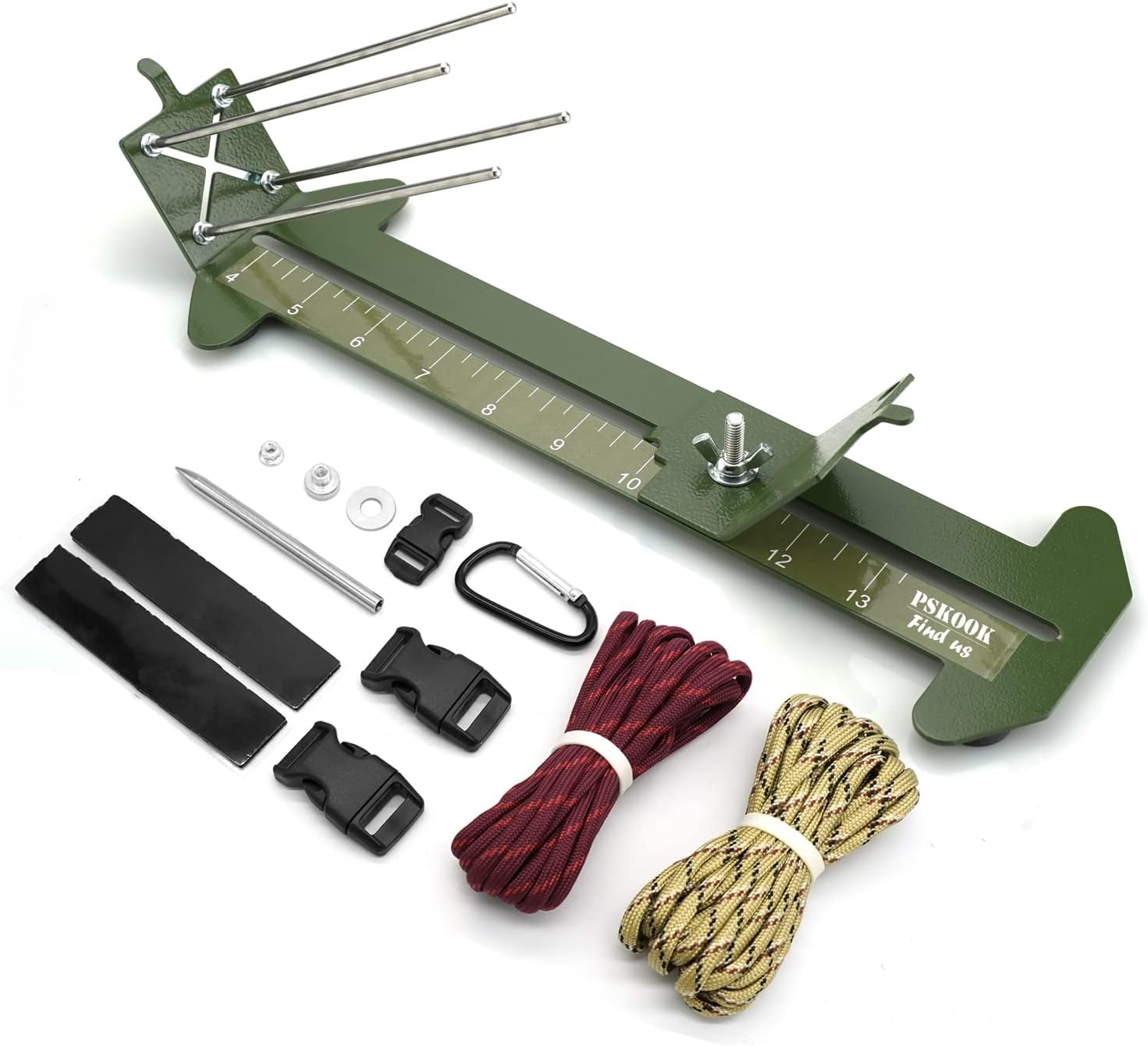Adjustable Paracord Bracelet Jig Kit for DIY Crafting (Army Green) Adjustable Paracord Bracelet Jig Kit for DIY Crafting (Army Green)