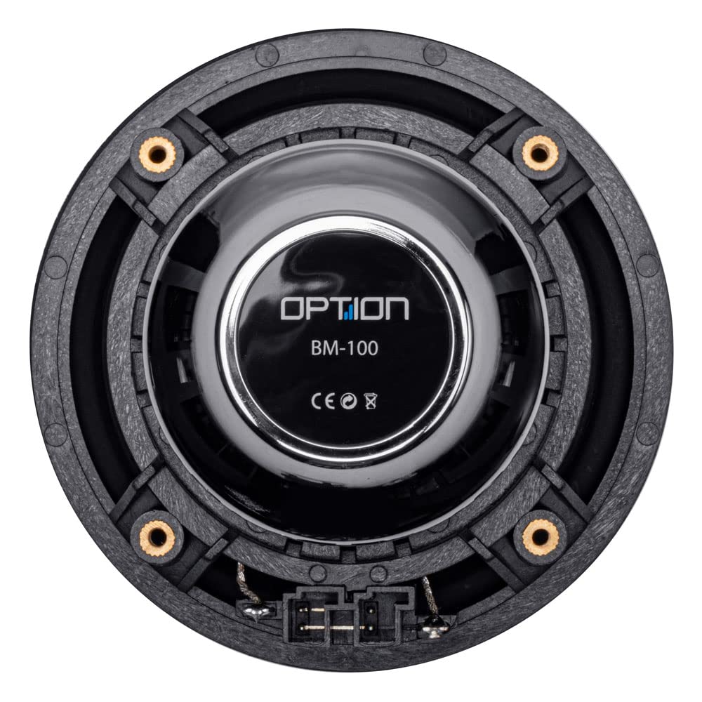 Option BM-100 kompatibel mit BMW Fahrzeugen - 10cm Komponenten Lautsprecher passend für BMW - 50 Watt RMS, 4 Ohm, 90 dB (Plug & Play)