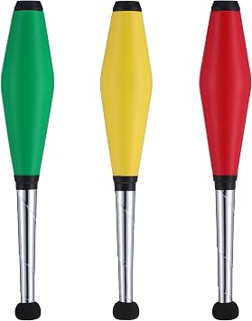 TOYANDONA Juggling Pins Set 3 pcs Juggling Sticks for Beginners Training Clubs Pe Material Circus Stage Prop Hand-Eye Coordination Practice Outdoor Toy