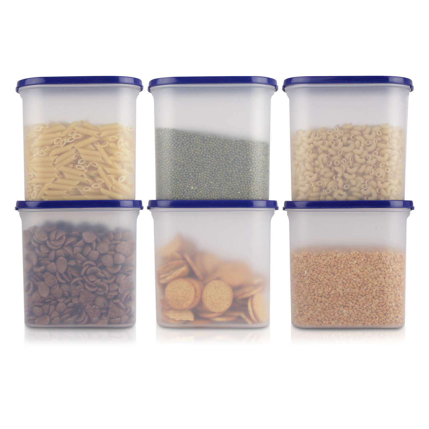 Cutting EDGE 1800ML Modular Storage Container Blue Plain Lid (Set of 6)
