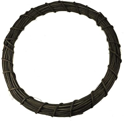 Ougual DIY Crafts Natural Rattan Coloring Wreaths (Brown, 4-Inch, 4-Pack)