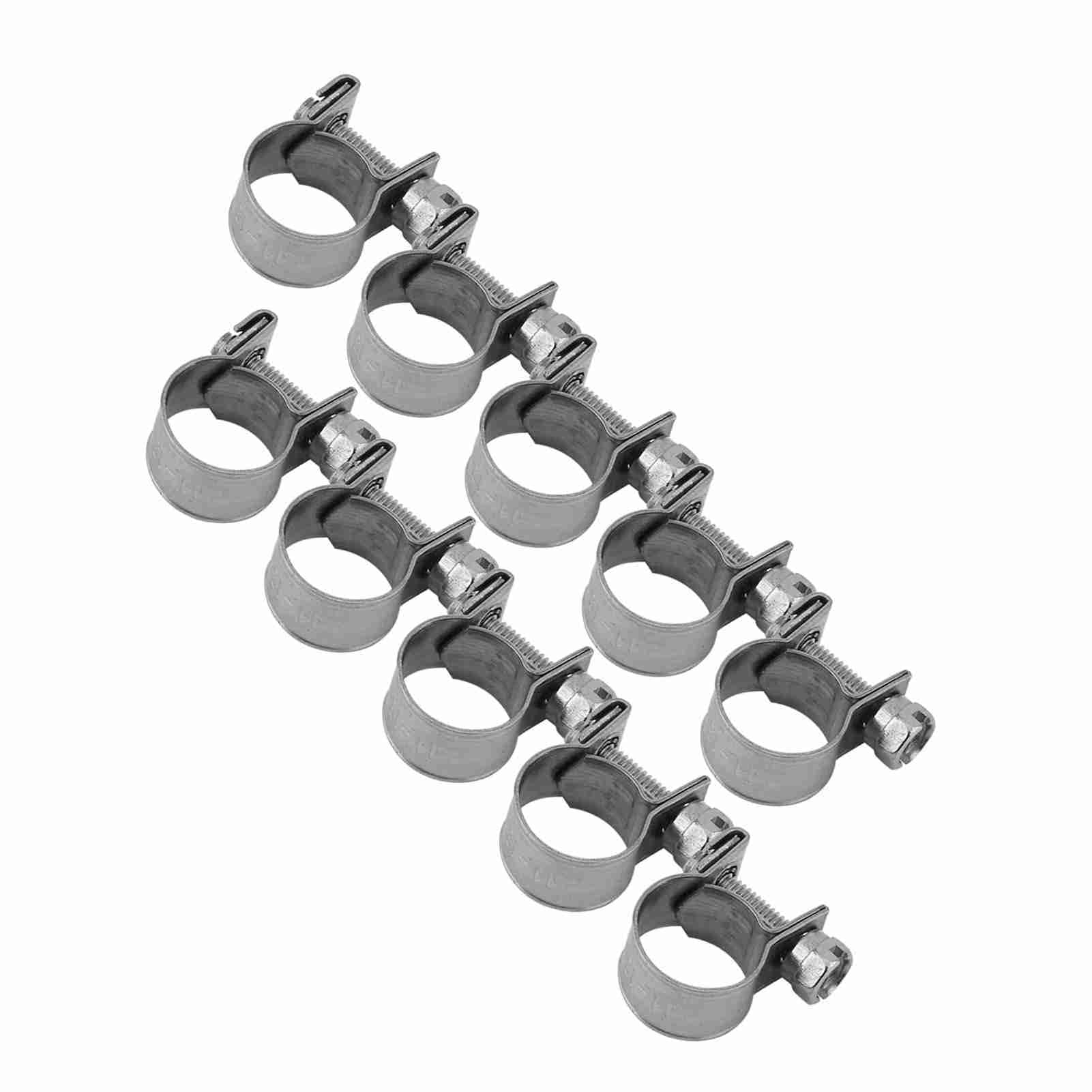 Rustproof 304 Stainless Steel Hose Clamps 10pcs, Convenient Installation