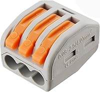 Vista 8 de 100 piezas de conectores de palanca con tuercas 4 conductores, conectores de cable compactos de combinación, conexión rápida, terminal 28-12 AWG