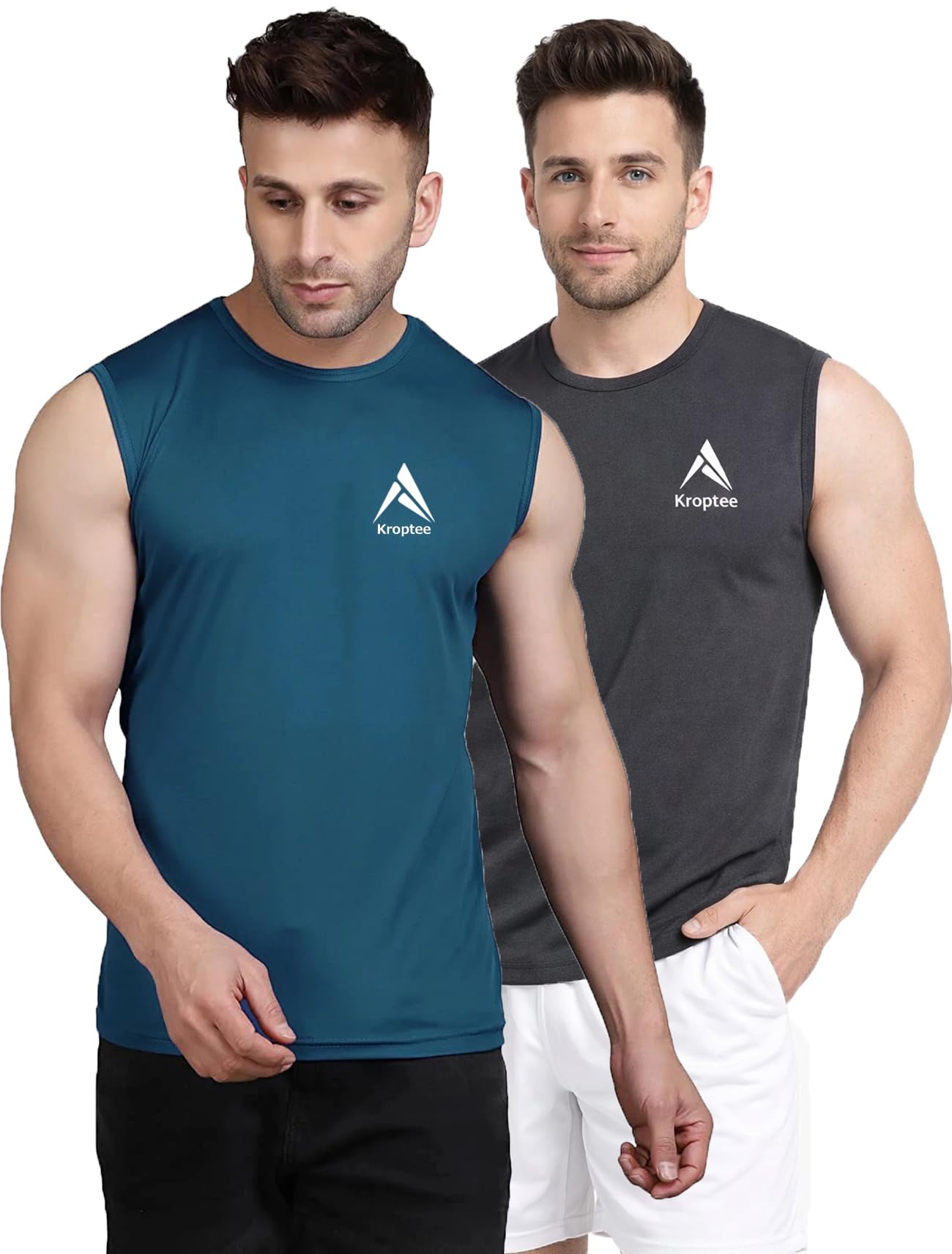 kroptee Stylish Vest for Men |Ganji for Boys - Perfect for Gym Workouts,| Men's Tank Top Regular fit|Cotton Combo Pack of 2 Sports Vest-picture-38