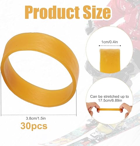 Miniatura 2 de 30 retenedores de freno de esquí, bandas de retención de freno de goma de diámetro para snowboard, accesorios de deportes de invierno al aire libre