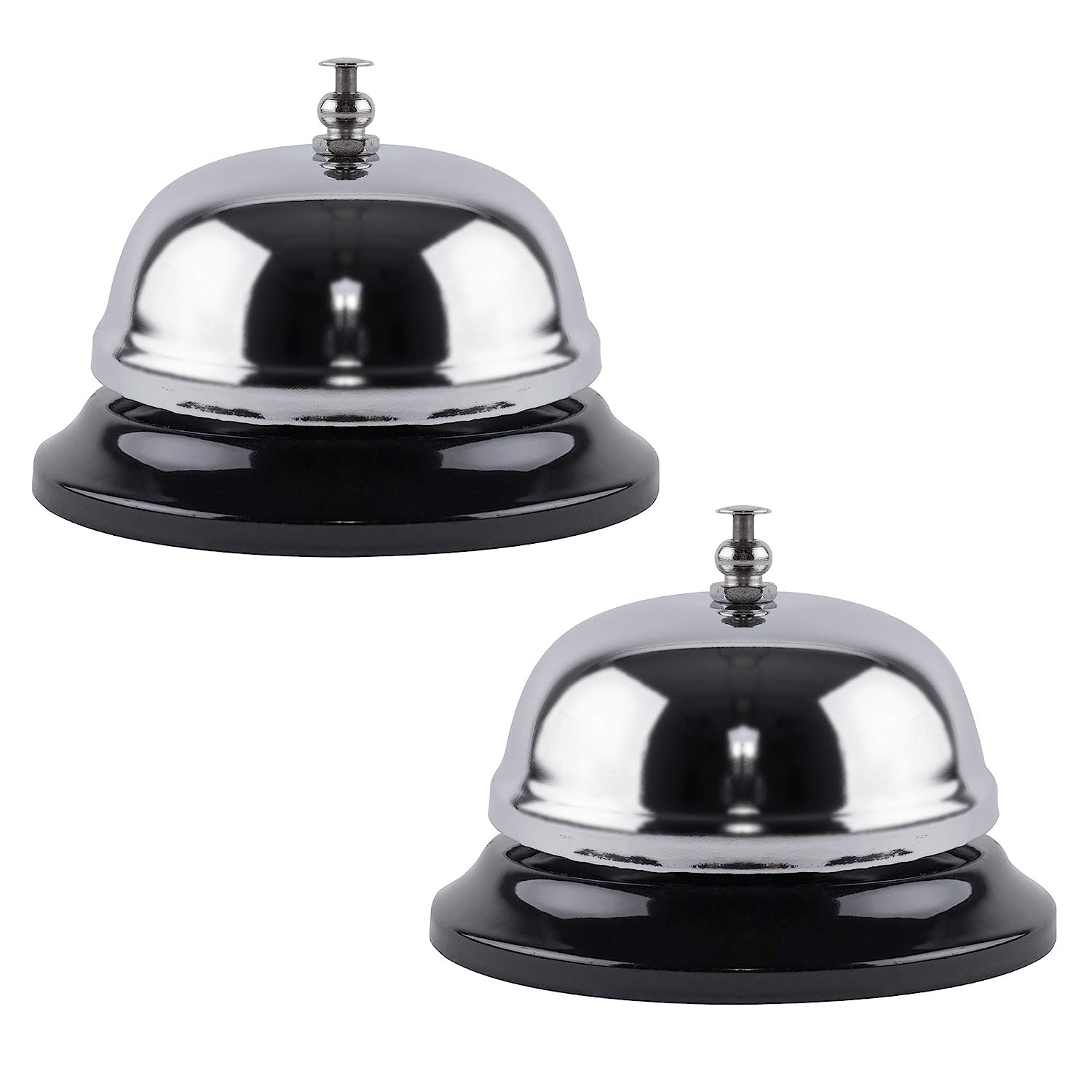 2 Pack Call Bell Front Desk 3.35 inch Silver Metal Anti-Rust Ringing Service Bell, for Hotels, Offices, Pet Dog Training, Schools, Reception, Restaurants, Warehouses, Elderly and Kids Hospitals-image-32