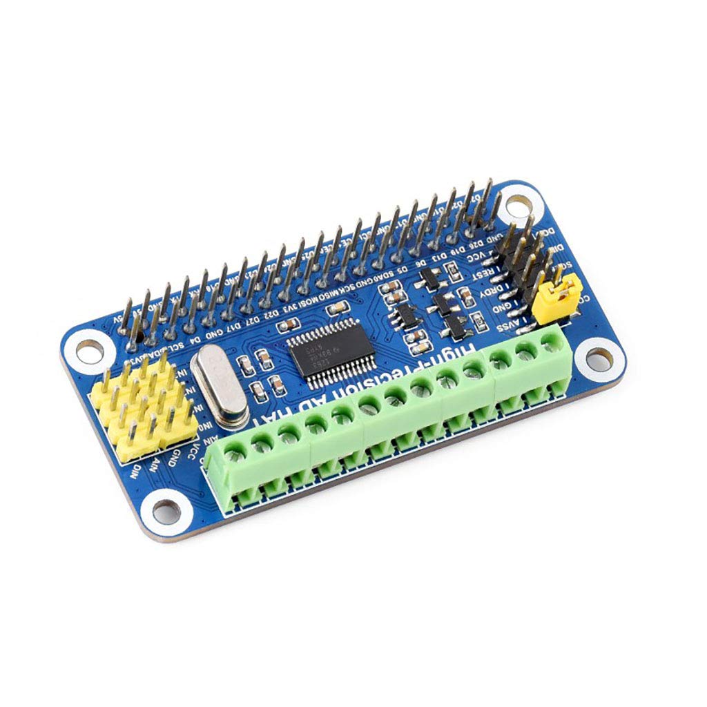 High-Precision AD HAT Compatible with Raspberry Pi Series & Jetson Nano, ADS1263 10-Ch 32-Bit ADC