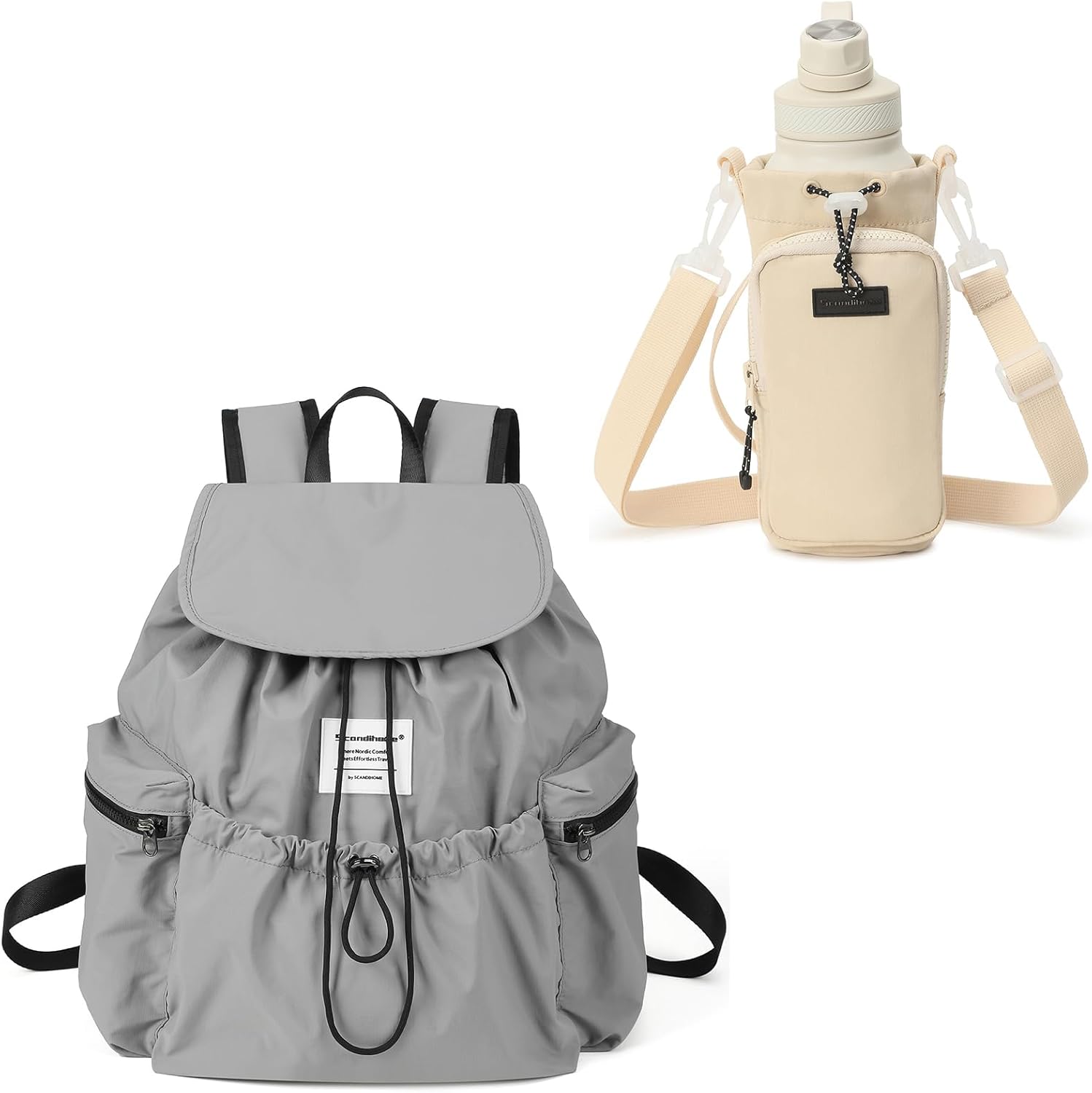 Water Bottle Carrier Bag & Travel Backpack