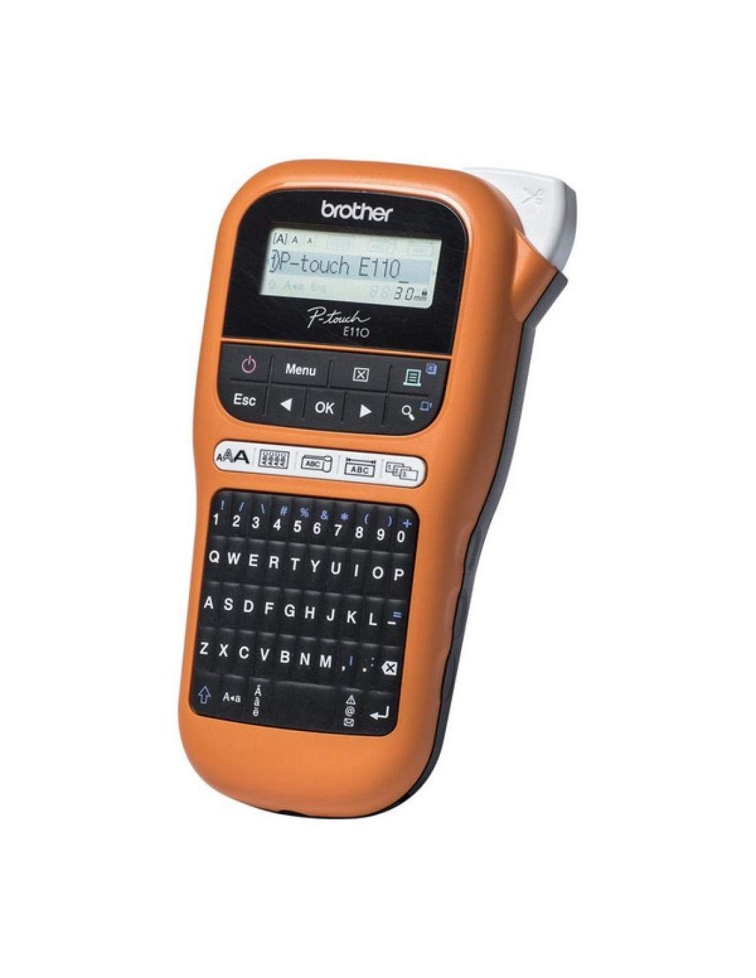 Brother Etichettatrice portatile elettrica PT-E110VP LCD Arancione