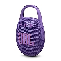 JBL Clip 5 Speaker Bluetooth Portatile, Altoparlante Wireless Compatto, Moschettone Integrato, Waterproof e Resistente alla Polvere IP67, fino a 12 h di Autonomia, App JBL Portable, Viola